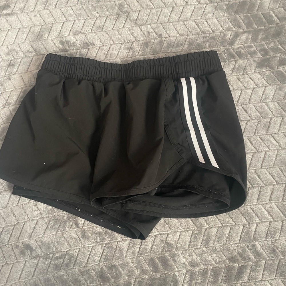 Black Women's Athletic Shorts - Picture 3 of 4